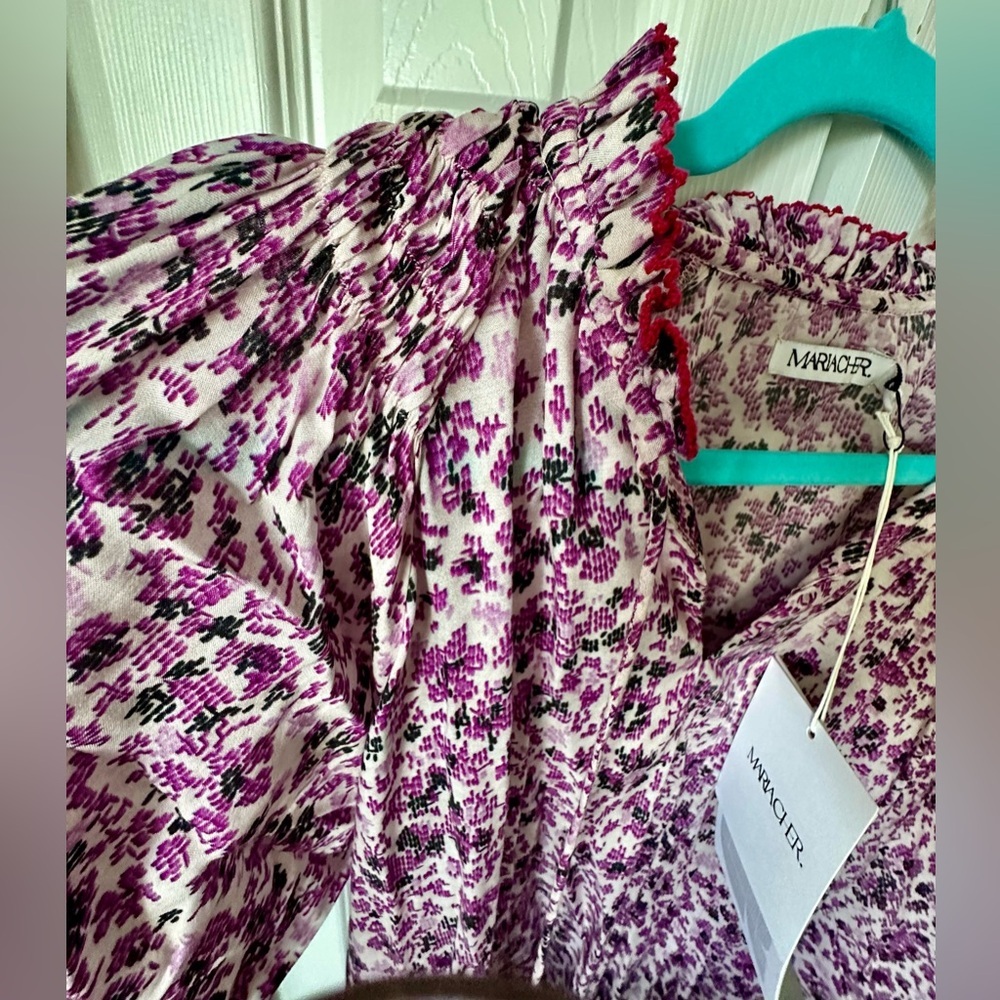 ✨RARE MARIA CHER NWT Chleo Short Dress Mix 2 in purple— size S - Picture 7 of 12